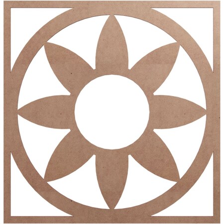 Ekena Millwork Blume Wood Fretwork Pierced Ceiling Medallion, Wood (Paint Grade), 28"OD x 9 3/4"ID x 3/8"T CMWP28X28X0375BLMF